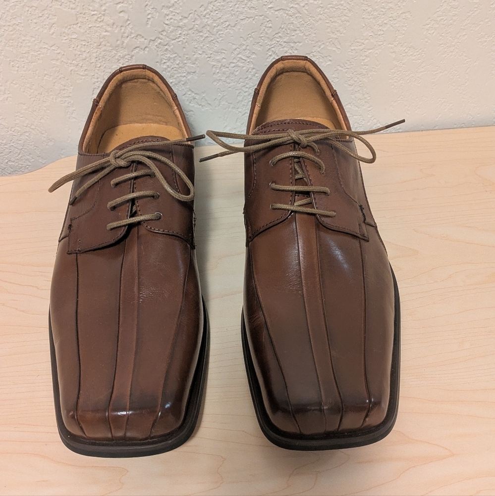 Zota  Brown Leather Men's Dress Shoes